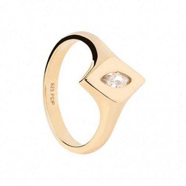 PDPAOLA Ring Essentials Kate Zircons | Silver 925° Gold Plated 18K AN01-A02-16