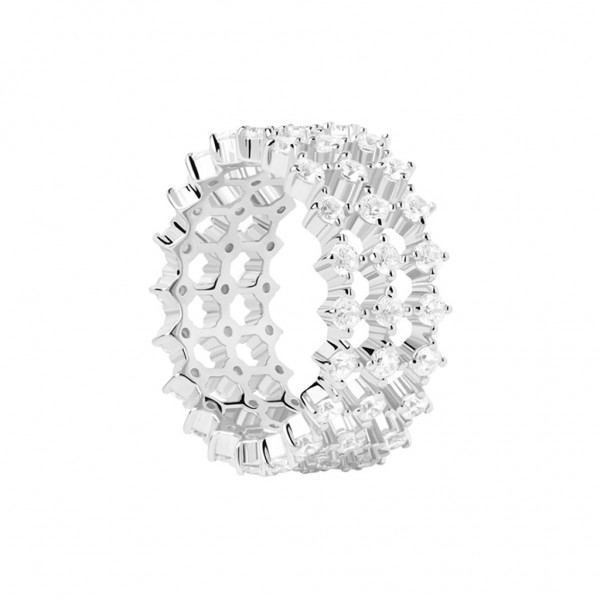 PDPAOLA Ring Essentials Dumbo Zircons | Silver 925° AN02-881-16