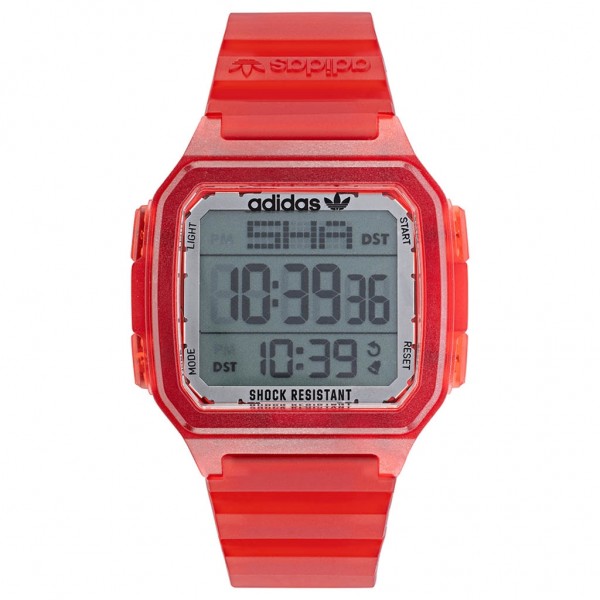 ADIDAS Digital One GMT AOST22051 Red Silicone Strap