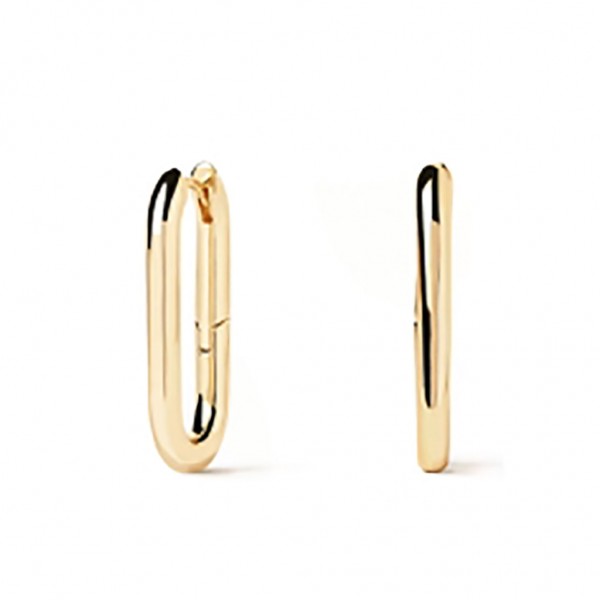 PDPAOLA Earring Beat Hoop | Brass Gold Plated 18K AR01-923-U