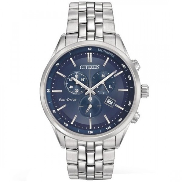 CITIZEN Eco-Drive AT2141-52L Chrono Silver Stainless Steel Bracelet
