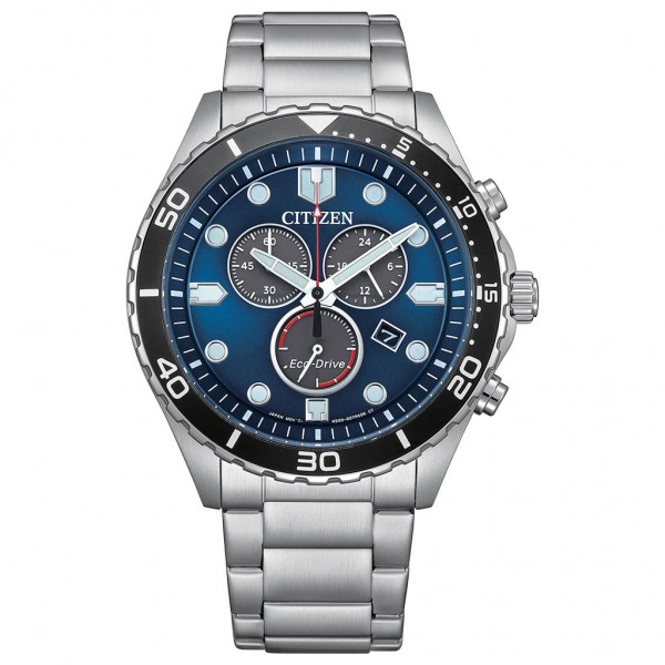 CITIZEN Eco-Drive AT2560-84L Chrono Silver Stainless Steel Bracelet