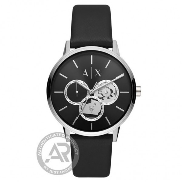 ARMANI EXCHANGE Cayde Multifunction AX2745 Black Leather Strap
