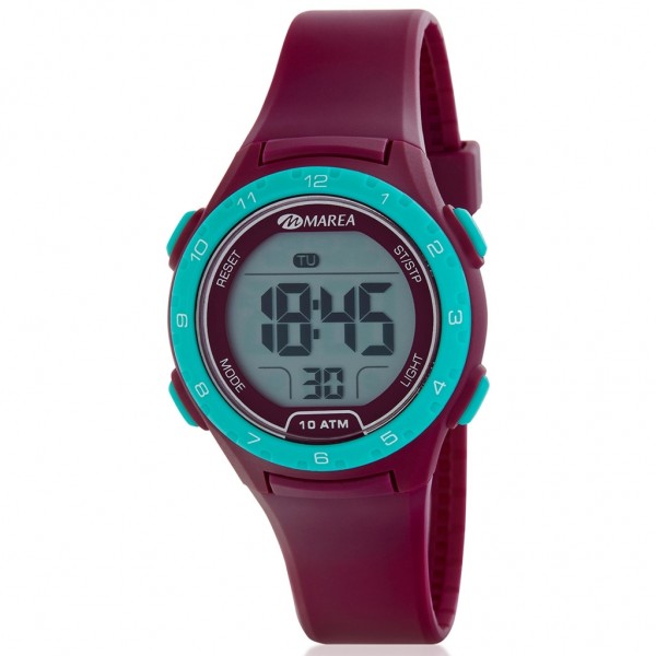 MAREA Kids B40202-5 Chrono Purple Rubber Strap