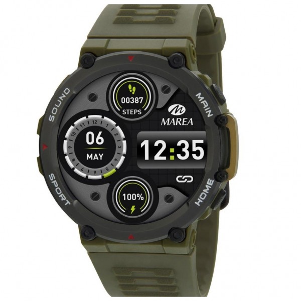 MAREA Smartwatch B60004-2 Khaki Rubber Strap