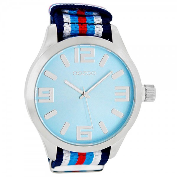 OOZOO Timepieces B6606 Multicolor Fabric Strap