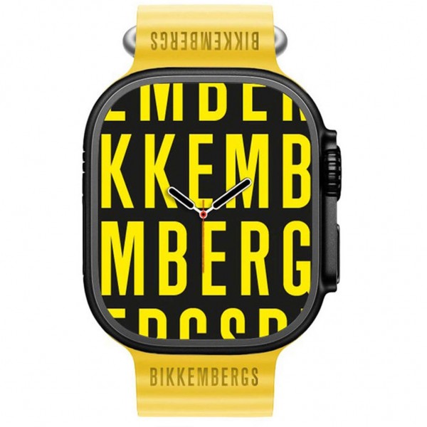 BIKKEMBERGS Smartwatch Big BK12-7 Yellow Silicone Strap