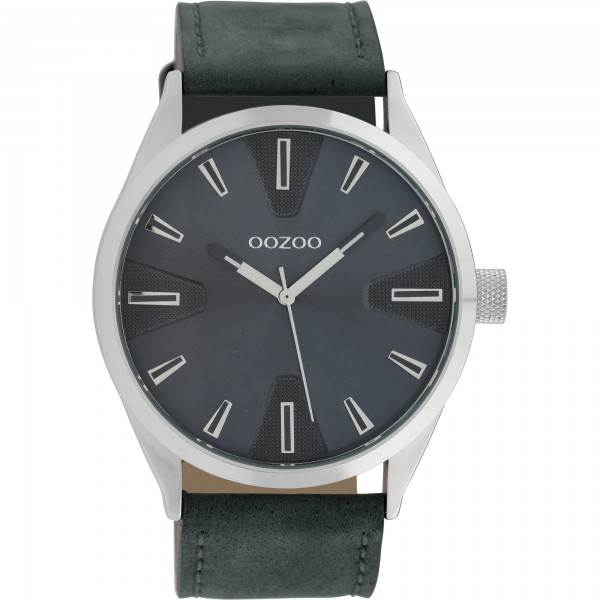 OOZOO Timepieces C10023 Grey Leather Strap