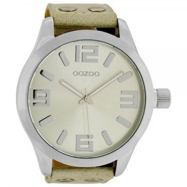 OOZOO Timepieces C1006 Khaki Leather Strap