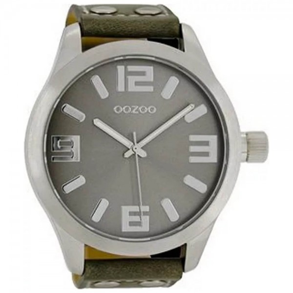 OOZOO Timepieces C1007 Grey Leather Strap