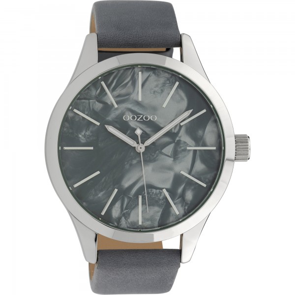 OOZOO Timepieces C10074 Grey Leather Strap