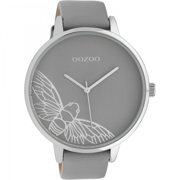 OOZOO Timepieces C10078 Grey Leather Strap