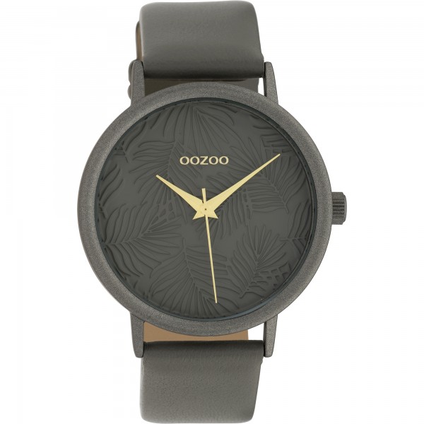 OOZOO Timepieces C10084 Grey Leather Strap