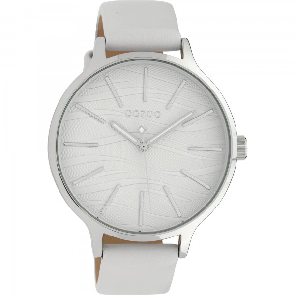 OOZOO Timepieces C10120 White Leather Strap