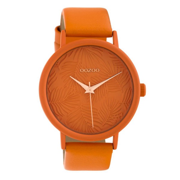 OOZOO Timepieces C10165 Orange Leather Strap