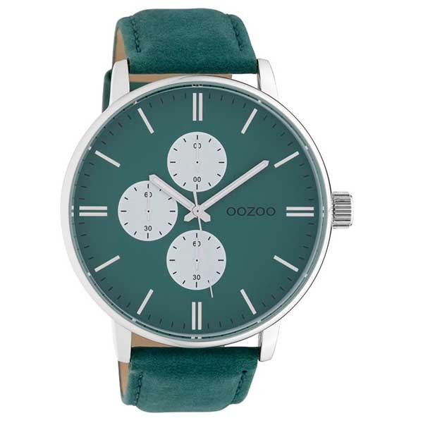 OOZOO Timepieces C10313 Green Leather Strap