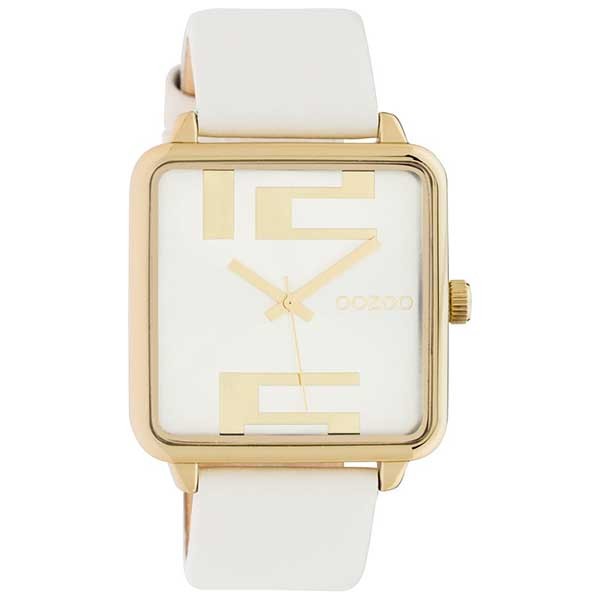 OOZOO Timepieces C10360 White Leather Strap