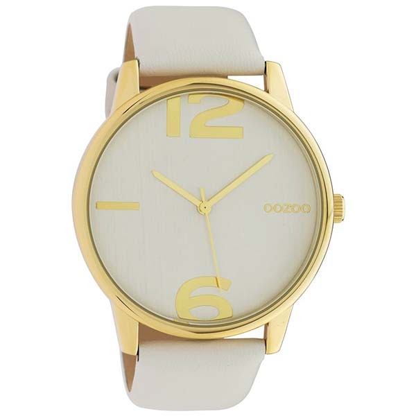 OOZOO Timepieces C10370 White Leather Strap