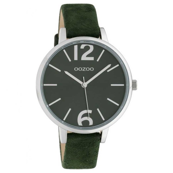 OOZOO Timepieces C10436 Green Leather Strap