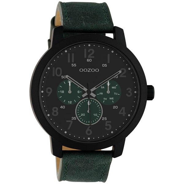 OOZOO Timepieces C10508 Green Leather Strap 
