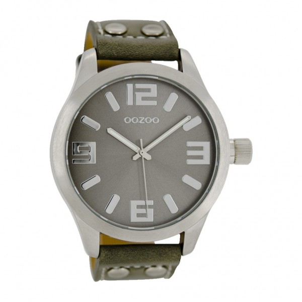 OOZOO Timepieces C1057 Grey Leather Strap