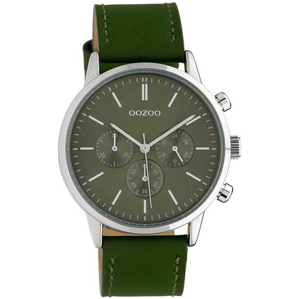 OOZOO Timepieces C10596 Olive Green Leather Strap