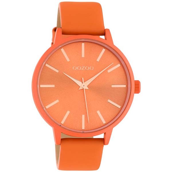 OOZOO Timepieces C10614 Orange Leather Strap
