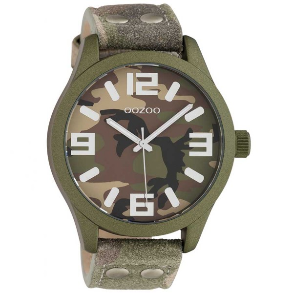 OOZOO Timepieces C1067 Camo Leather Strap