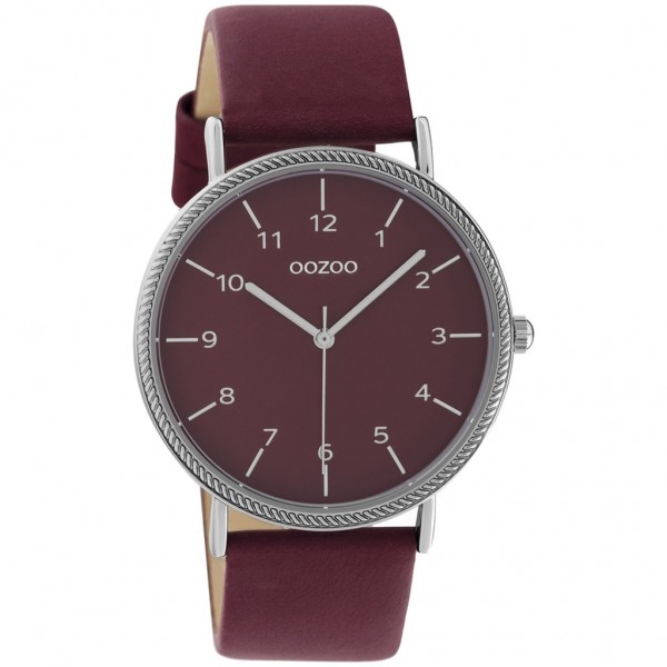 OOZOO Timepieces C10822 Burgundy Leather Strap
