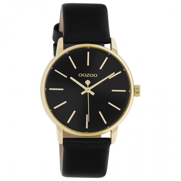 OOZOO Timepieces C10840 Black Leather Strap