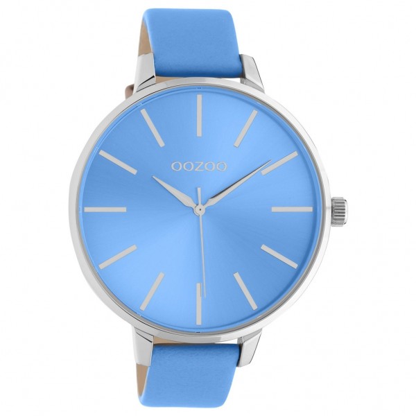 OOZOO Timepieces C10982 Light Blue Leather Strap