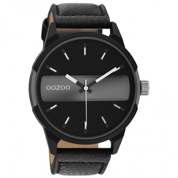 OOZOO Timepieces C11000 Black Leather Strap