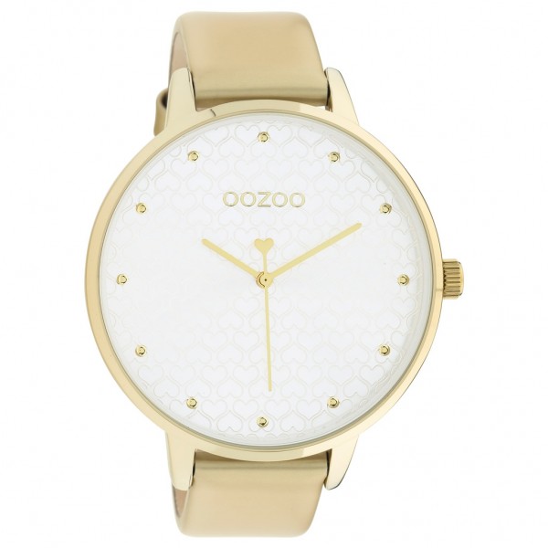 OOZOO Timepieces C11035 Beige Leather Strap