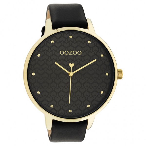 OOZOO Timepieces C11039 Black Leather Strap