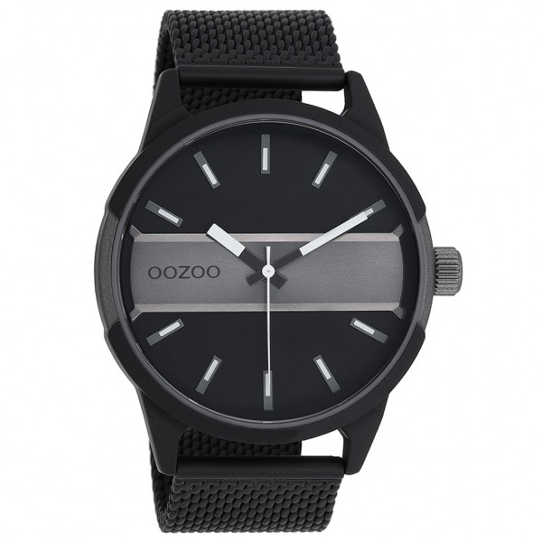 OOZOO Timepieces C11109 Black Metallic Bracelet