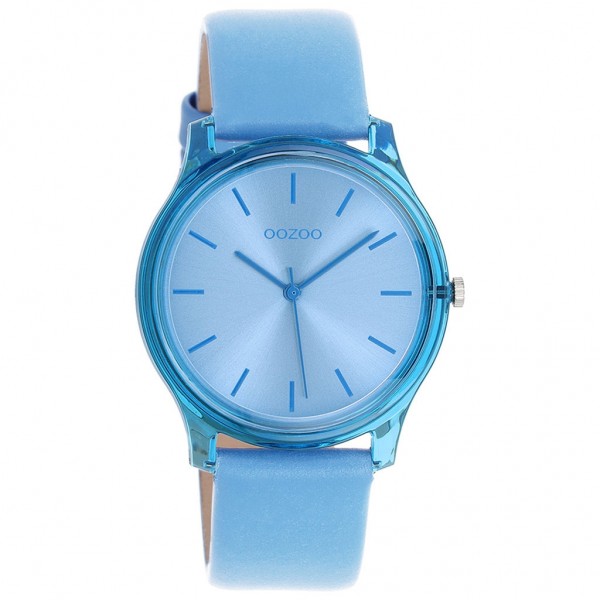 OOZOO Timepieces C11140 Light Blue Leather Strap