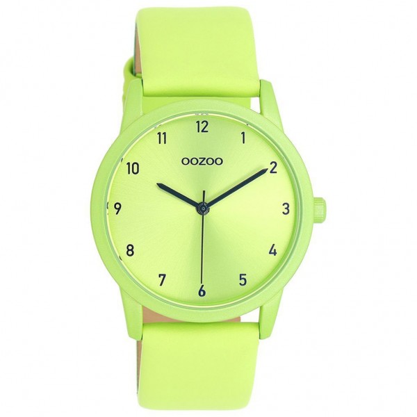 OOZOO Timepieces C11165 Lime Leather Strap