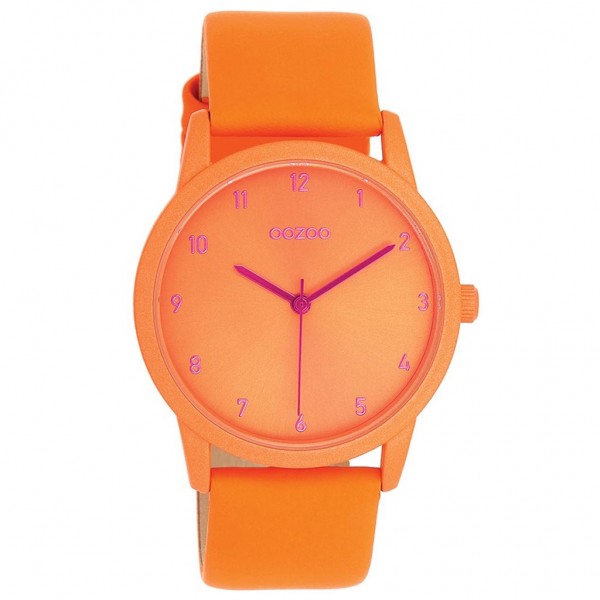 OOZOO Timepieces C11171 Orange Leather Strap