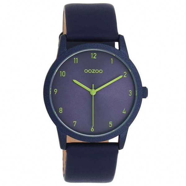 OOZOO Timepieces C11174 Blue Leather Strap