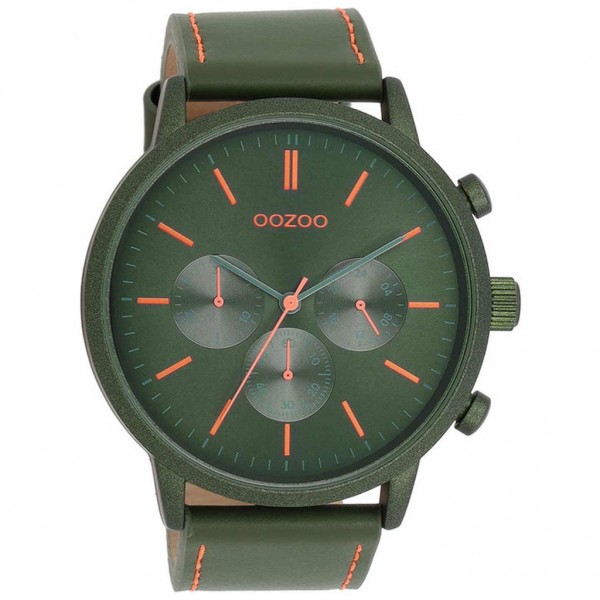 OOZOO Timepieces C11206 Olive Leather Strap