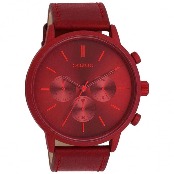 OOZOO Timepieces C11207 Red Leather Strap