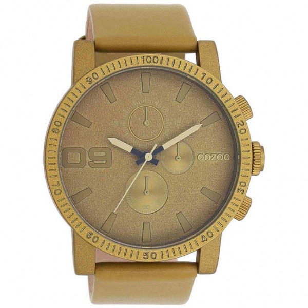 OOZOO Timepieces C11217 Beige Leather Strap