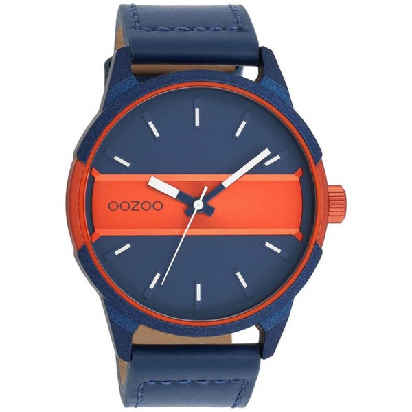 OOZOO Timepieces C11232 Blue Leather Strap