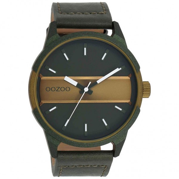 OOZOO Timepieces C11233 Khaki Leather Strap