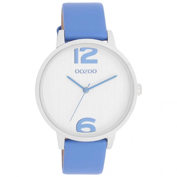 OOZOO Timepieces C11235 Light Blue Leather Strap