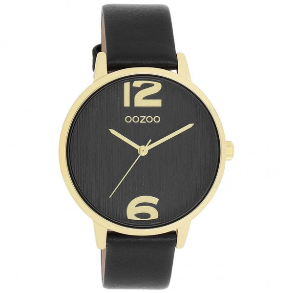 OOZOO Timepieces C11239 Black Leather Strap