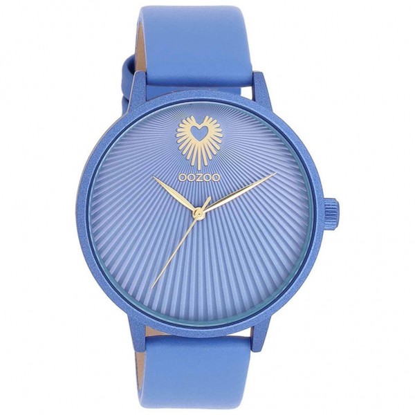 OOZOO Timepieces C11246 Light Blue Leather Strap