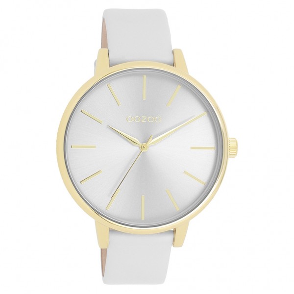 OOZOO Timepieces C11290 Light Grey Leather Strap
