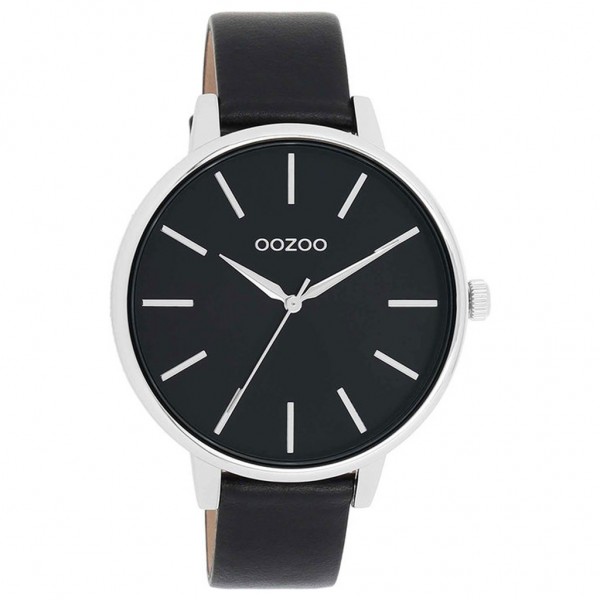 OOZOO Timepieces C11293 Black Leather Strap