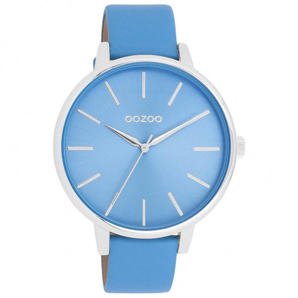 OOZOO Timepieces C11296 Light Blue Leather Strap